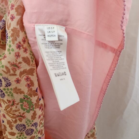 ANTHROPOLOGIE Maeve Clementina Halter Boho Maxi Dress Women's Petite S pink - Picture 5 of 8